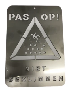 Pas Op Niet Beklimmen Verf Spuitsjabloon